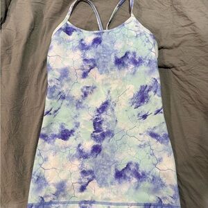 Ivivva  Purple and White Tie-Dye Tank Top